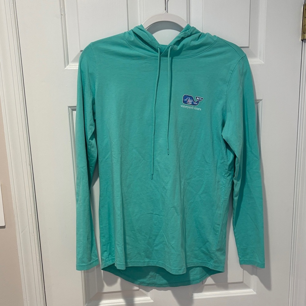 Vineyard Vines Aqua Long Sleeve Hoodie Womens size XS